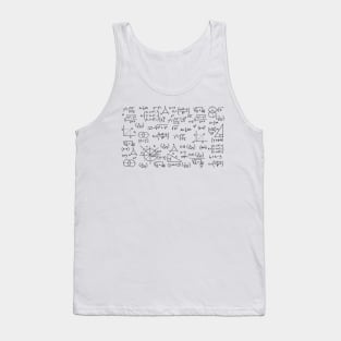 Math Formulas Blackboard School Geek Tank Top